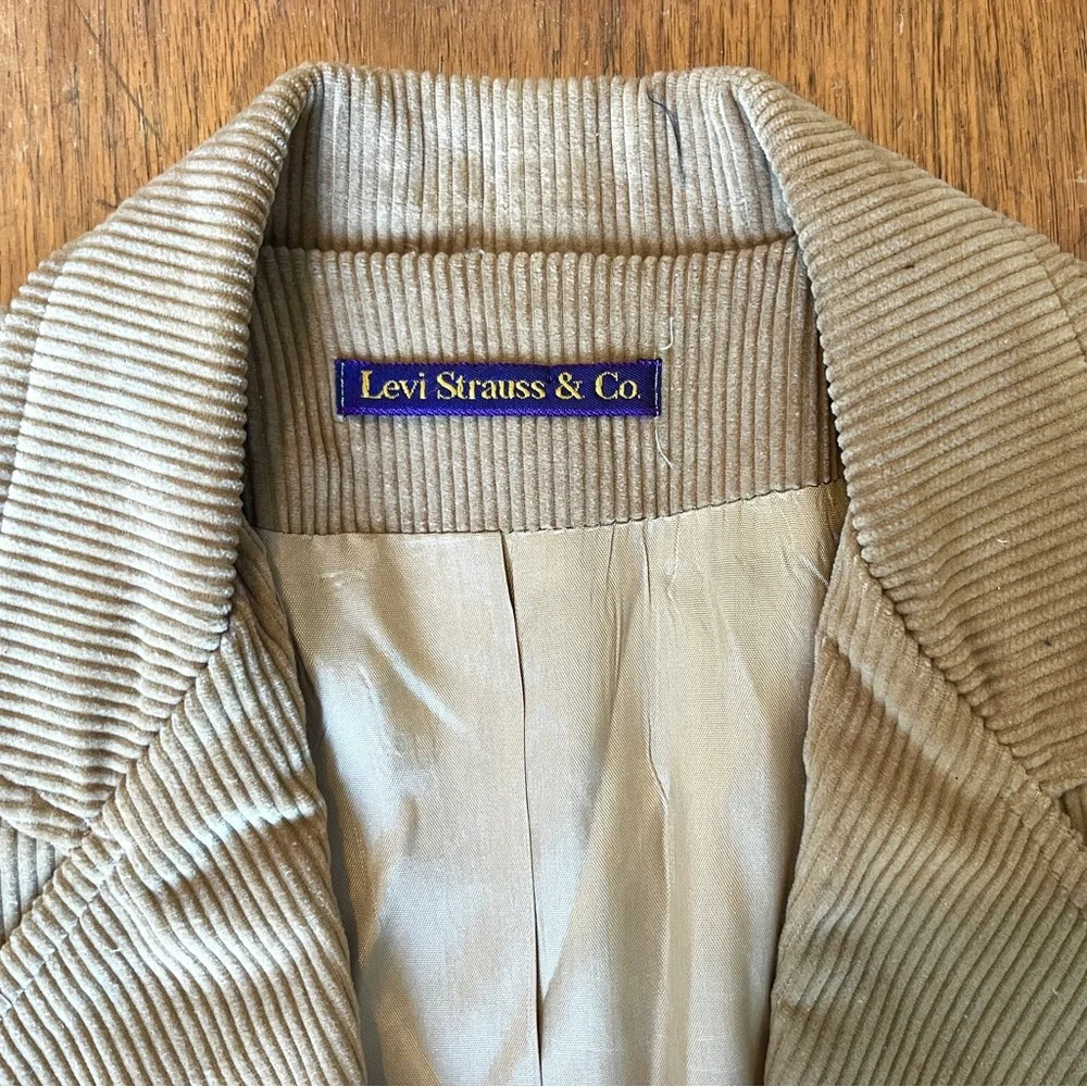 SOLD Rare 1970s LEVI’s Jacket Vintage Levi’s Corduroy Women’s Blazer Camel Tan S - Picture 5 of 7